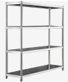 3-layer multi-functional kitchenware storage rack stainless steel bench shelf